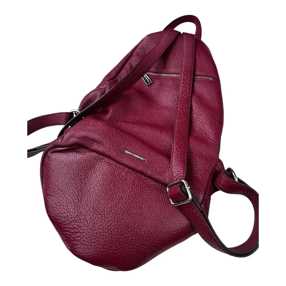 Rebecca Minkoff Julian Burgundy Leather Backpack